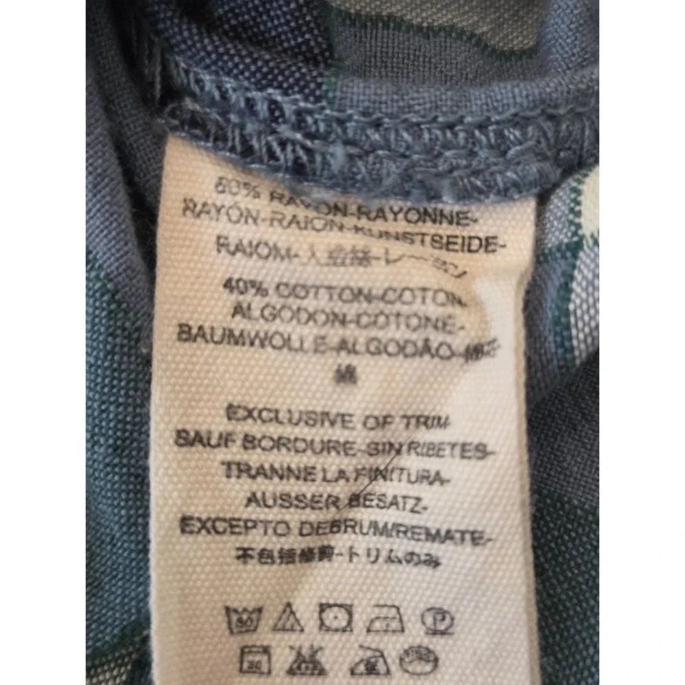 Free People Loveland Plaid Shirt Women's Med Oversized Frayed Hem Sexy Boyfriend
